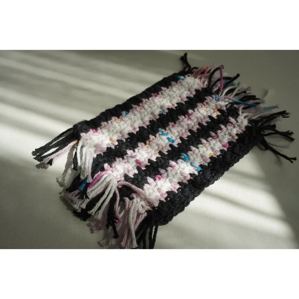 Handmade Crochet Boho Mug Rugs / Oversized Coasters set of 4